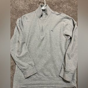 Gray Vineyard Vines quarter zip sweater